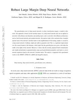 Robust Large Margin Deep Neural Networks