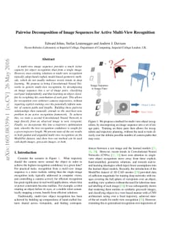 Pairwise Decomposition of Image Sequences for Active Multi-View
  Recognition
