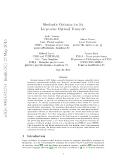Stochastic Optimization for Large-scale Optimal Transport
