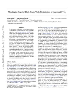 Minding the Gaps for Block Frank-Wolfe Optimization of Structured SVMs