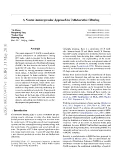A Neural Autoregressive Approach to Collaborative Filtering