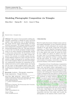 Modeling Photographic Composition via Triangles