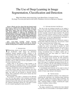The use of deep learning in image segmentation, classification and
  detection