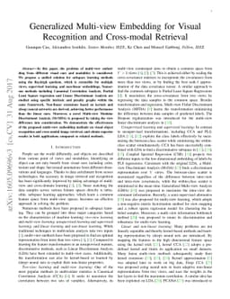 Generalized Multi-view Embedding for Visual Recognition and Cross-modal
  Retrieval