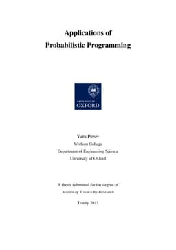 Applications of Probabilistic Programming (Master's thesis, 2015)