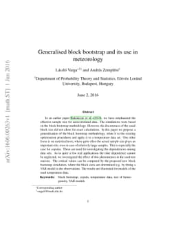 Generalised block bootstrap and its use in meteorology
