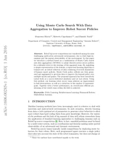 Using Monte Carlo Search With Data Aggregation to Improve Robot Soccer
  Policies