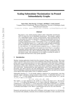Scaling Submodular Maximization via Pruned Submodularity Graphs