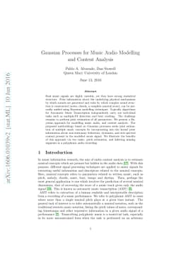 Gaussian Processes for Music Audio Modelling and Content Analysis