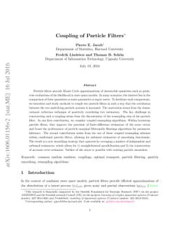 Coupling of Particle Filters