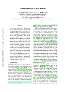 Dependency Parsing as Head Selection