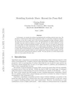 Modelling Symbolic Music: Beyond the Piano Roll