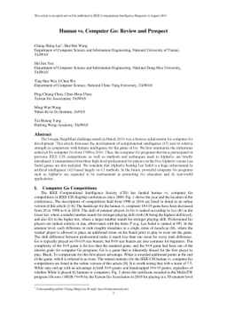 Human vs. Computer Go: Review and Prospect