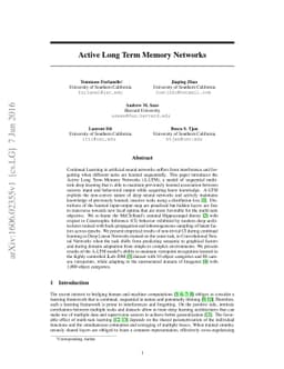 Active Long Term Memory Networks