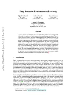 Deep Successor Reinforcement Learning