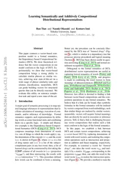 Learning Semantically and Additively Compositional Distributional
  Representations