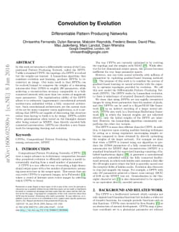 Convolution by Evolution: Differentiable Pattern Producing Networks