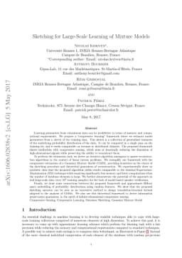 Sketching for Large-Scale Learning of Mixture Models