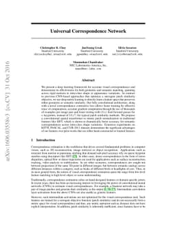 Universal Correspondence Network