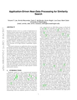 Application-Driven Near-Data Processing for Similarity Search