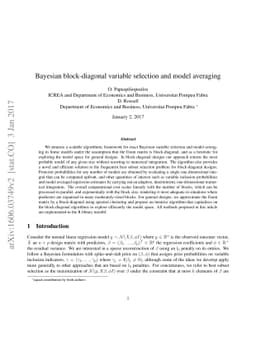 Scalable Bayesian variable selection and model averaging under block
  orthogonal design