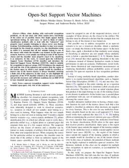 Open-Set Support Vector Machines