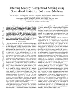 Inferring Sparsity: Compressed Sensing using Generalized Restricted
  Boltzmann Machines