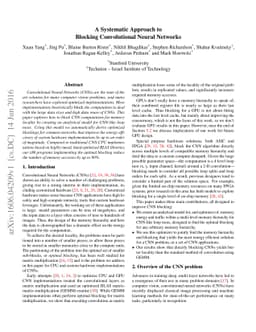 A Systematic Approach to Blocking Convolutional Neural Networks