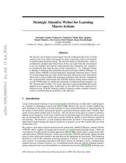 Strategic Attentive Writer for Learning Macro-Actions