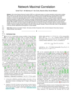 Network Maximal Correlation