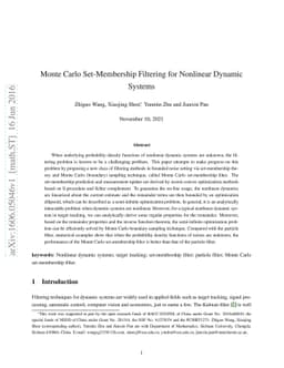 Monte Carlo Set-Membership Filtering for Nonlinear Dynamic Systems