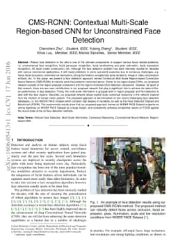 CMS-RCNN: Contextual Multi-Scale Region-based CNN for Unconstrained Face
  Detection
