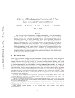 A Survey of Pansharpening Methods with A New Band-Decoupled Variational
  Model