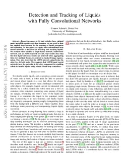 Detection and Tracking of Liquids with Fully Convolutional Networks