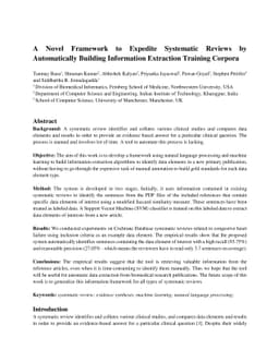 A Novel Framework to Expedite Systematic Reviews by Automatically
  Building Information Extraction Training Corpora