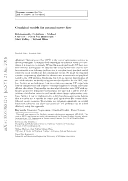 Graphical Models for Optimal Power Flow