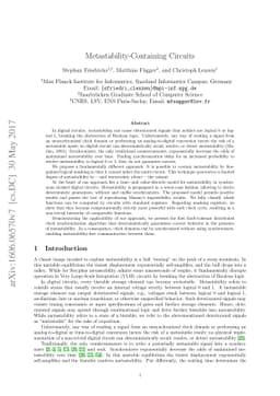 Metastability-Containing Circuits