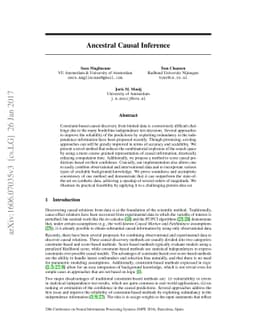Ancestral Causal Inference