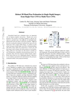 Robust 3D Hand Pose Estimation in Single Depth Images: from Single-View
  CNN to Multi-View CNNs