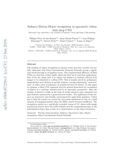 Saliency Driven Object recognition in egocentric videos with deep CNN