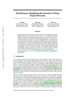 DropNeuron: Simplifying the Structure of Deep Neural Networks