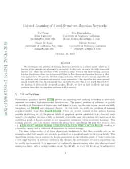 Robust Learning of Fixed-Structure Bayesian Networks