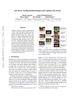 Sort Story: Sorting Jumbled Images and Captions into Stories