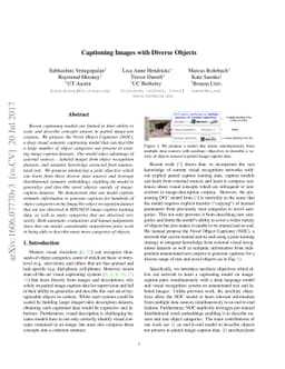 Captioning Images with Diverse Objects