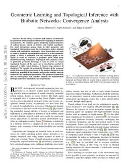 Geometric Learning and Topological Inference with Biobotic Networks:
  Convergence Analysis