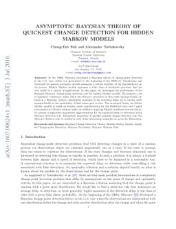 Asymptotic Bayesian Theory of Quickest Change Detection for Hidden
  Markov Models