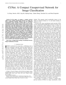 CUNet: A Compact Unsupervised Network for Image Classification