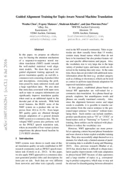 Guided Alignment Training for Topic-Aware Neural Machine Translation