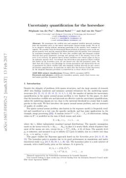 Uncertainty quantification for the horseshoe
