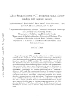 Whole-brain substitute CT generation using Markov random field mixture
  models